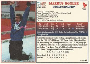 1993 Ice Hot International #9 Markus Eggler Back